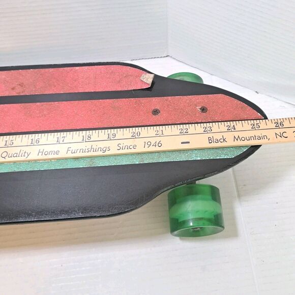 Kryptonics Skateboard Wood Red & Green Translucent Wheels Hawaiian Themed 26" - Picture 8 of 9